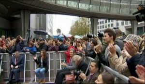 Conchita Wurst chante au Parlement européen à Bruxelles