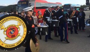 Battle de percussion entre les US marines et l'armée de Corée du sud : magique!