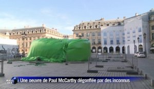 Le "plug anal" géant de la place Vendôme vandalisé