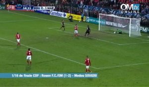 Rouen 1-2 OM : Le but de Sougou