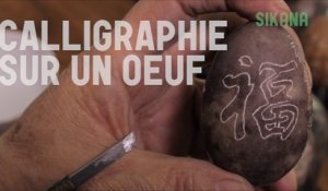 Gravure sur oeuf : Faire de la calligraphie