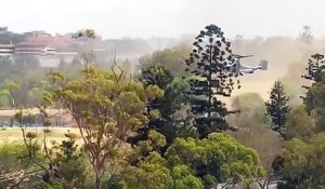 Big FAIL : Un hélicoptère au G20 soulève un nuage de poussière