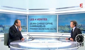 Les 4 Vérités: Jean-Christophe Cambadélis sur les déclarations de Sarkozy: "je n'imagine pas que l'on puisse démarier des personnes"