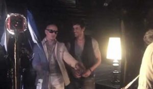 Enrique and Pitbull behind the scenes @ the "I Like It" video shoot