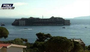 Italie : les sirènes saluent le départ du Concordia
