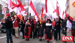 Manifestation de Unserland à Colmar