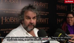 "Le Hobbit 3" - Peter Jackson, Martin Freeman et Richard Armitage à Paris.
