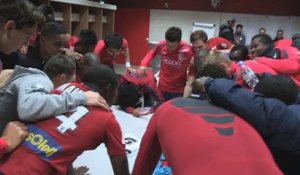 Le vestiaire lillois après la victoire contre le TFC