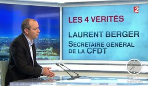 Les 4 Vérités – Laurent Berger : "le patronat doit se mobiliser pour créer de l’emploi"