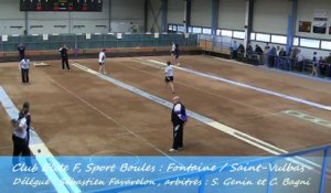 Second tour intégral, Fontaine contre Saint-Vulbas, Sport Boules, J3 Elite Féminine 2014 2015