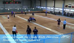 Troisième tour, tir progressif, Fontaine contre Saint-Vulbas, Sport Boules, J3 Elite Féminine 2014 2015