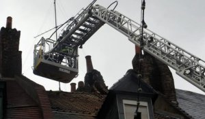 Une cheminée s'effondre à Lille