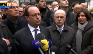 Charlie Hebdo: Hollande dénonce "un acte d'une exceptionnelle barbarie"