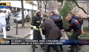 Evacuation de blessés après la fusillade contre Charlie Hebdo