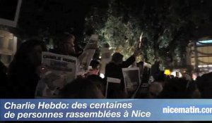 Charlie Hebdo: des centaines de personnes rassemblées à Nice