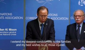 Ban Ki Moon, pape François, Matteo Renzi: des condamnations internationale contre l'attentat à Charlie Hebdo
