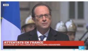 "La France est debout parce que des policiers sont tombés"