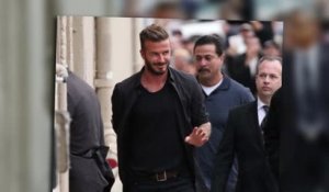 David Beckham arrive au studio de Jimmy Kimmel