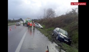 RN12. Accident entre Langolvas et Plouigneau