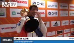 Handball / Le trophée du Mondial dans les bras de Kentin Mahé - 01/02