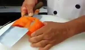 Un cuisinier transforme une carotte en filet... Vive Top Chef !!