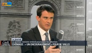 Chômage: "Un encouragement" pour M. Valls