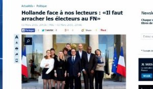 Hollande au "Parisien": "Un discours très prononcé face au Front national"