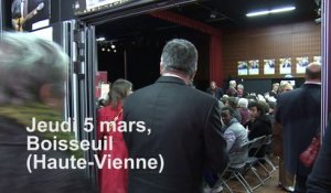 Meeting à Boisseuil, en Haute Vienne, en présence de Manuel Valls et Jean-Christophe Cambadélis