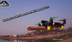 Canons à feux d'artifices sur des drones!