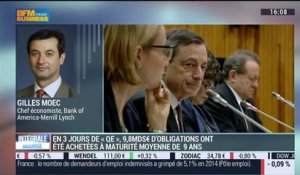 BCE : Le rachat de titres a réduit les taux souverains en trois jours: Gilles Moëc - 12/03