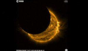 L'éclipse vue de l'espace