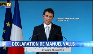 Valls: le score du FN est un "bouleversement du paysage politique"