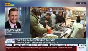 Zone euro: L'inflation reste négative en mars: Philippe Gudin – 31/03