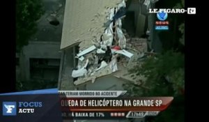 Brésil : crash d'un hélicoptère sur une maison
