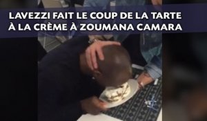 Lavezzi fait le coup de la tarte à la crème à Zoumana Camara
