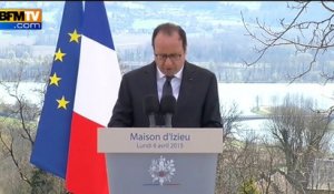 Hollande à Izieu: "le repli et l'isolement sont des poisons mortels pour une nation"