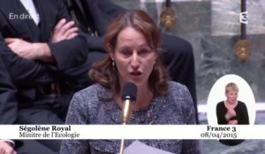 Ségolène Royal : l’extraction du gaz de schiste est «inacceptable»
