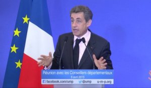 Discours de Nicolas Sarkozy - Réunion avec les conseillers départementaux