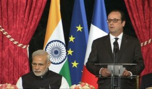 Toast lors du dîner d'État avec le Premier ministre indien Narendra Modi