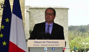 François Hollande : "L'Hermione est un chef-d'oeuvre collectif"