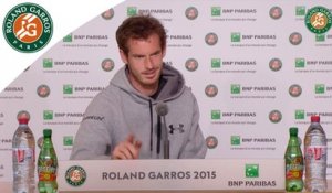 Conférence de presse Andy Murray Roland-Garros 2015 / 2e Tour