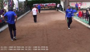 Troisième mène, Peyret (CB Rocher) vs Manolino (La Perosina), Coupe d'Europe, Sport Boules, Monaco 2015