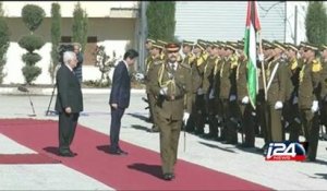 Japanese PM Shinzo Abe in Ramallah
