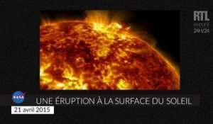 Espace : des images d'une éruption à la surface du Soleil