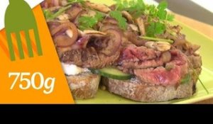 Recette de l'Open steak sandwich - 750 Grammes