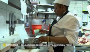 Obligations des restaurants : le vrai du faux !