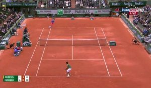 Le coup génial de Gaël Monfils face à Roger Federer (Roland Garros)