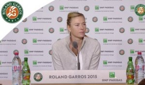 Conférence de presse Maria Sharapova Roland-Garros 2015 / 8e de finale