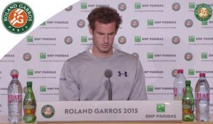 Conférence de presse Andy Murray Roland-Garros 2015 / Quarts de finale