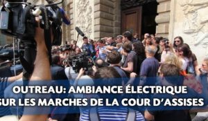 Outreau: Ambiance électrique sur les marches  de la cour d'assises d'Ille-et-Vilaine